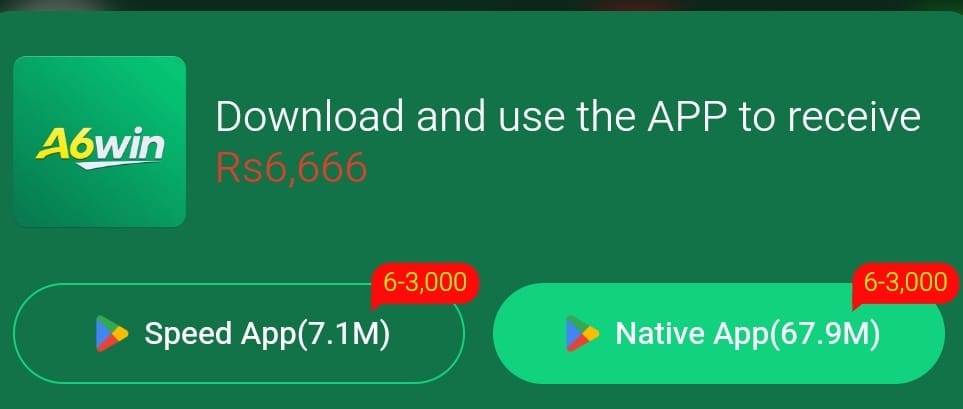 A6win Game APK download page displaying the latest version, secure download button, installation guide, and Android mobile compatibility.