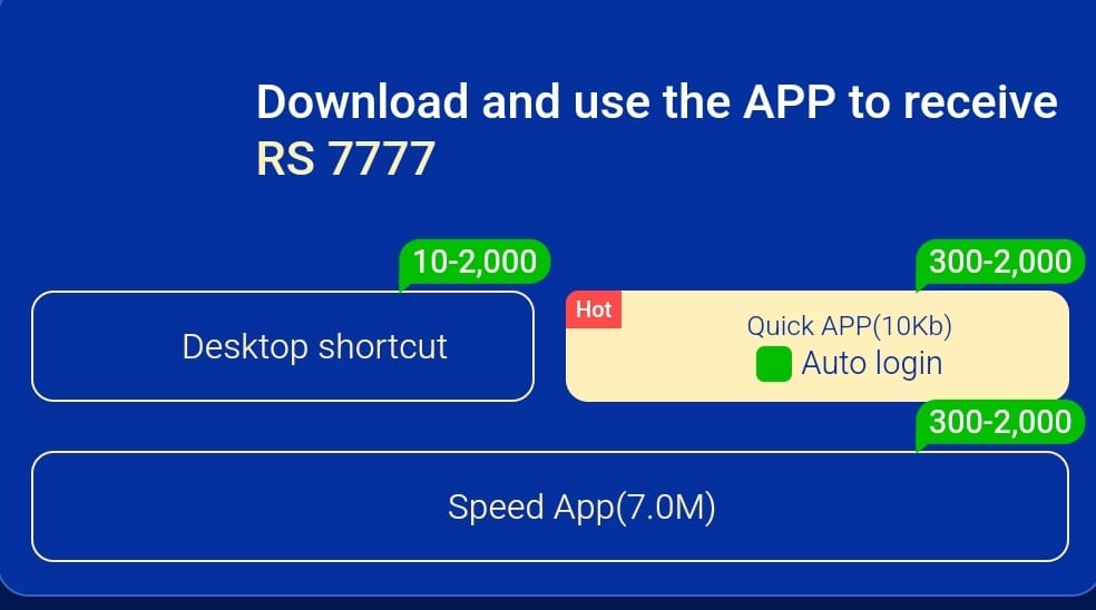 TC777 Game APK download page on Android device