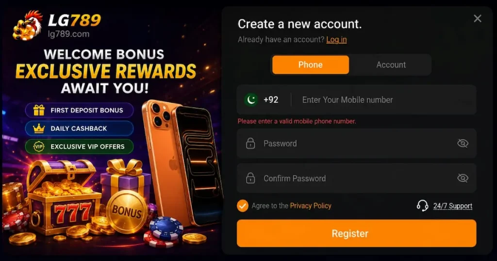 LG789 Game registration