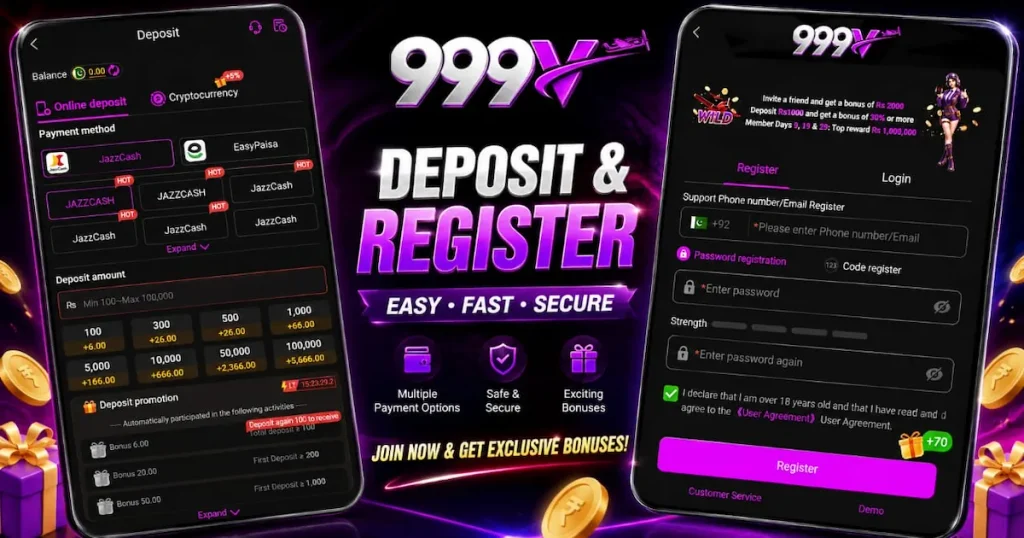999V APK Registration and Deposit